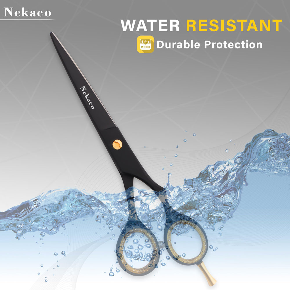 Nekaco scissors suitable for salon or home use with durable steel.