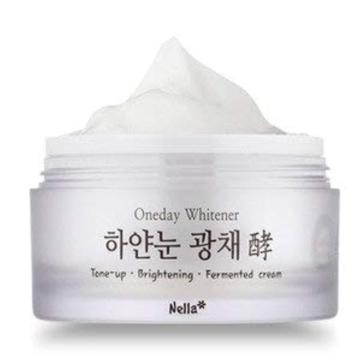 Nella Whitening Tone-Up Cream bottle-front showing branding for radiant skin.