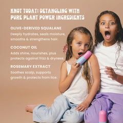 Nemah Kids detangling hair close-up shows smooth, tangle-free strands after use