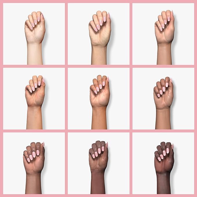 Nena's powder long-lasting radiance keeps white nails vibrant.