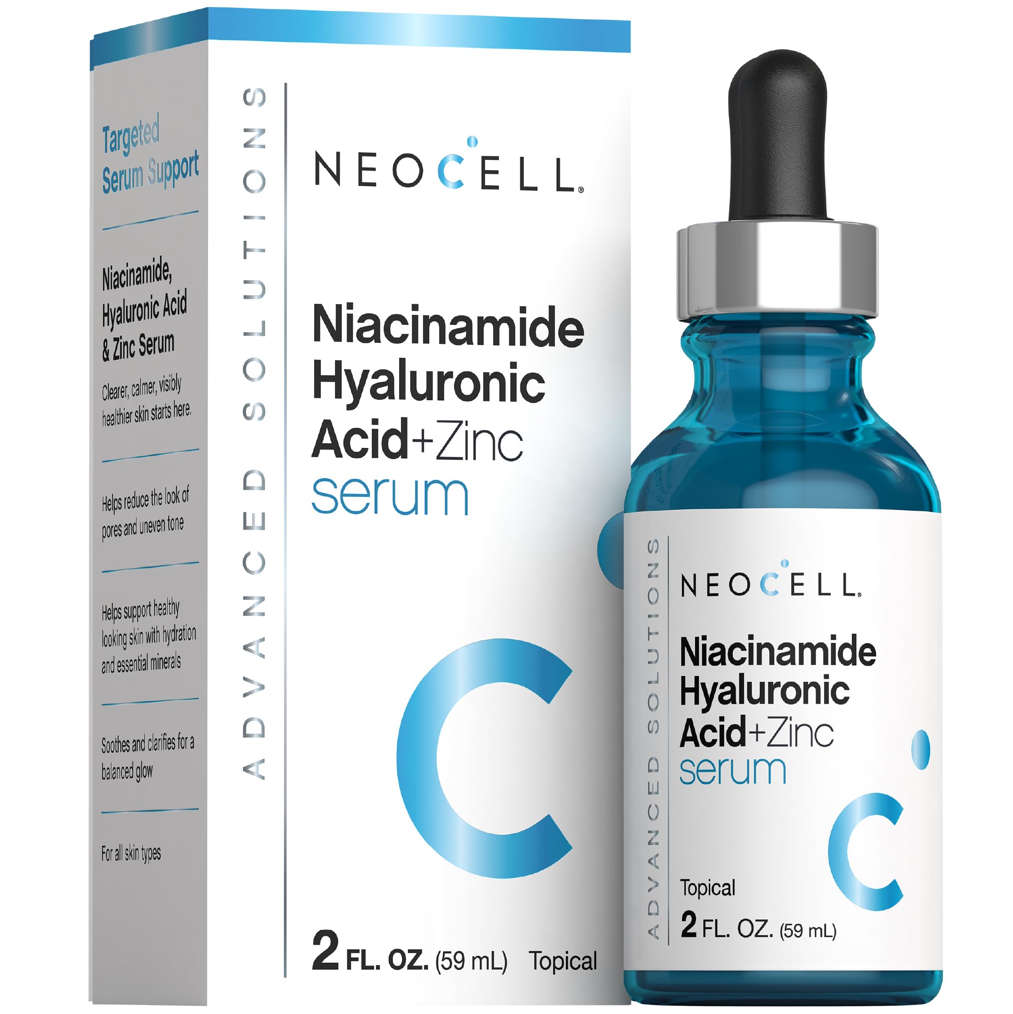 NeoCell Niacinamide Hyaluronic Serum bottle for daily hydration and glow.