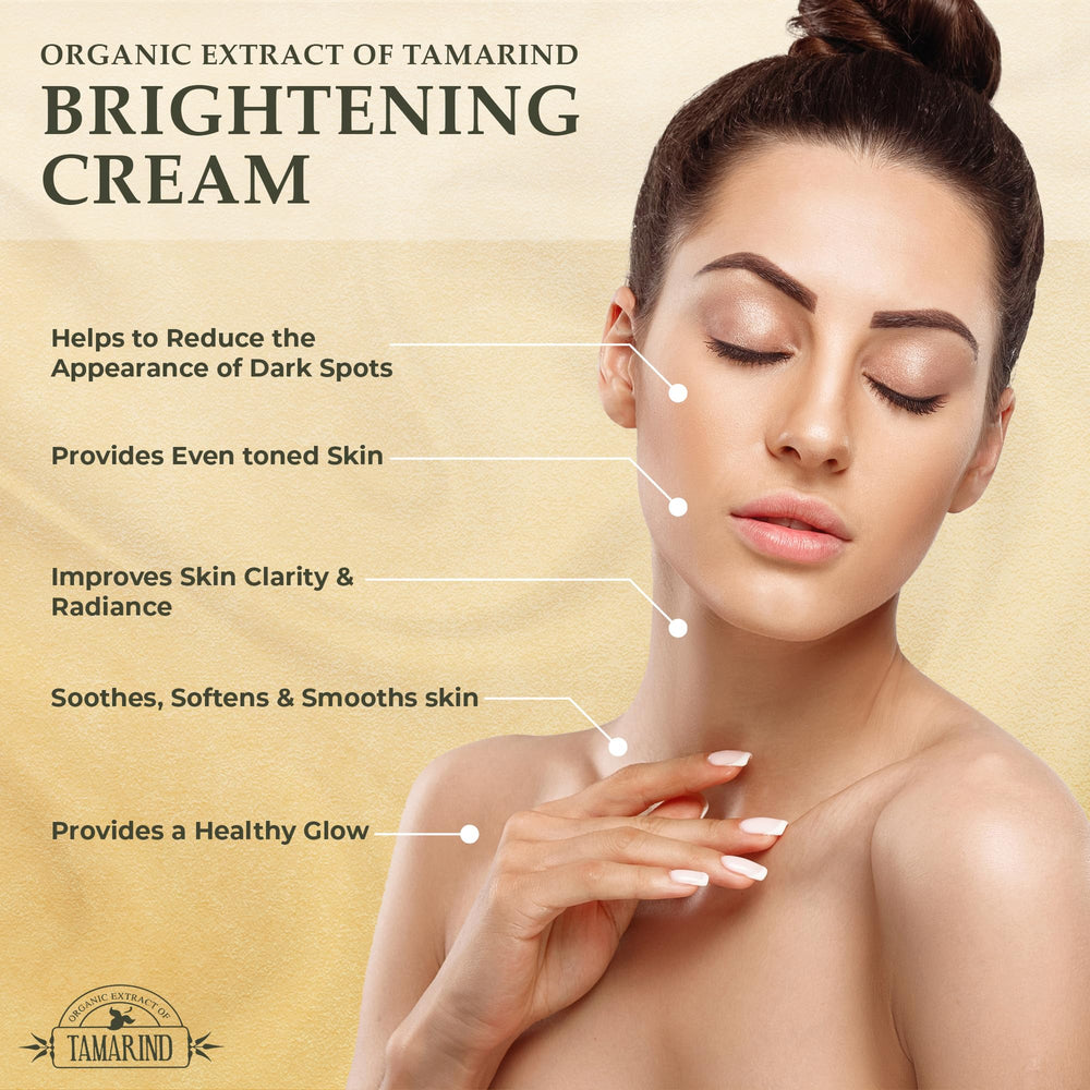 Neoclear tamarind extract cream on face promoting even complexion.