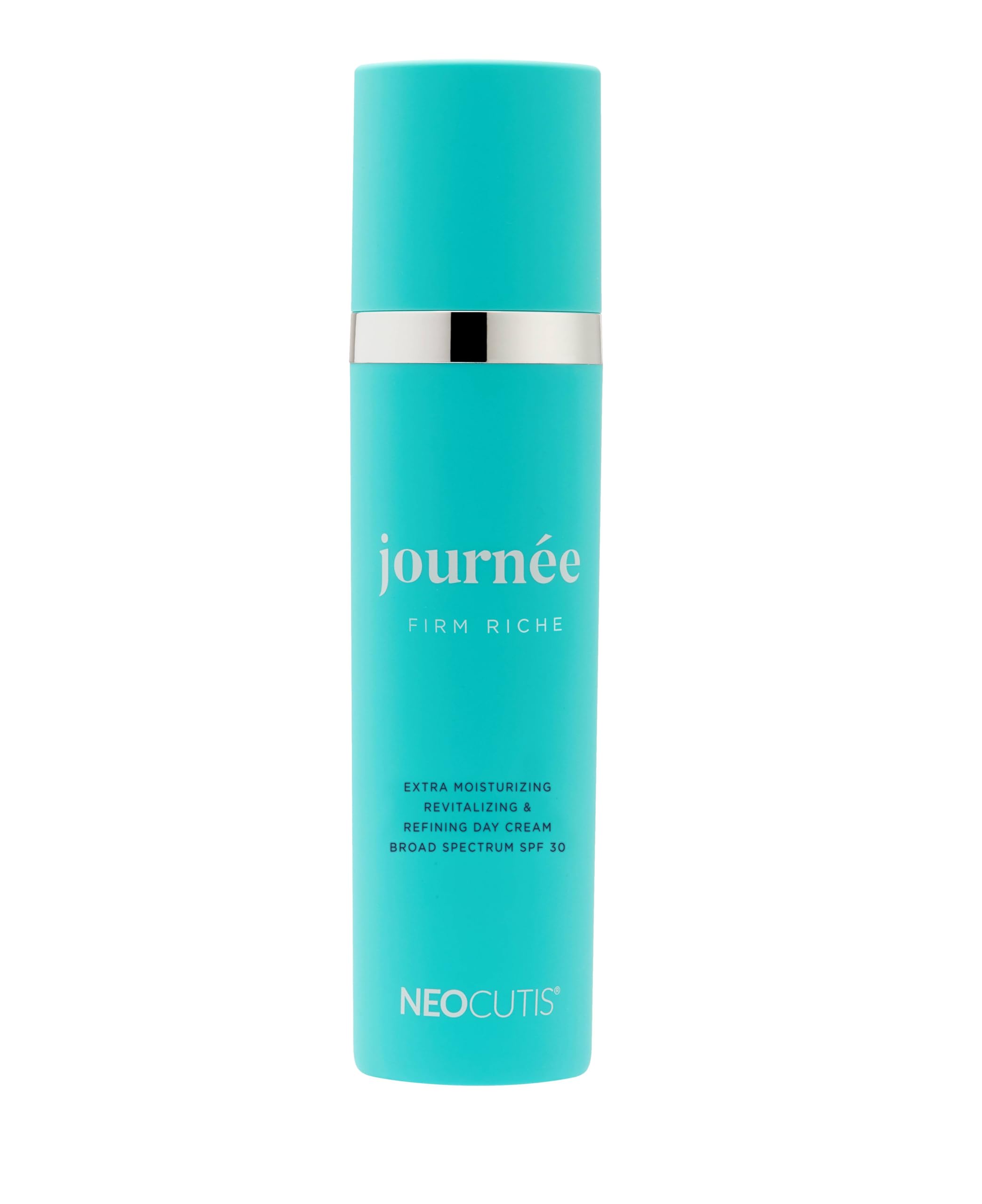 NEOCUTIS Journee Firm Riche bottle pour for easy daily SPF protection and hydration.