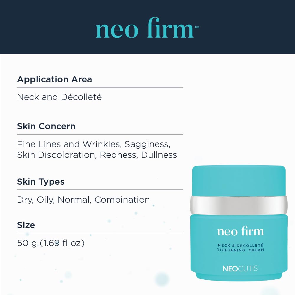 NEOCUTIS Neo Firm cream on skin suggests nourishing hydration.