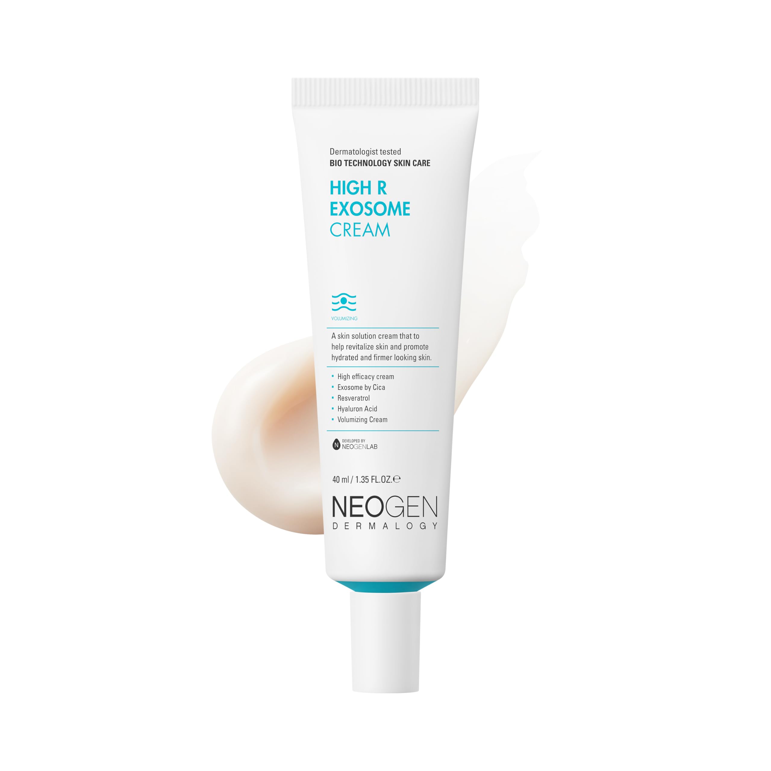 NEOGEN by DERMALOGY High R Exosome Cream bottle demonstrates rich hydration for radiant skin.