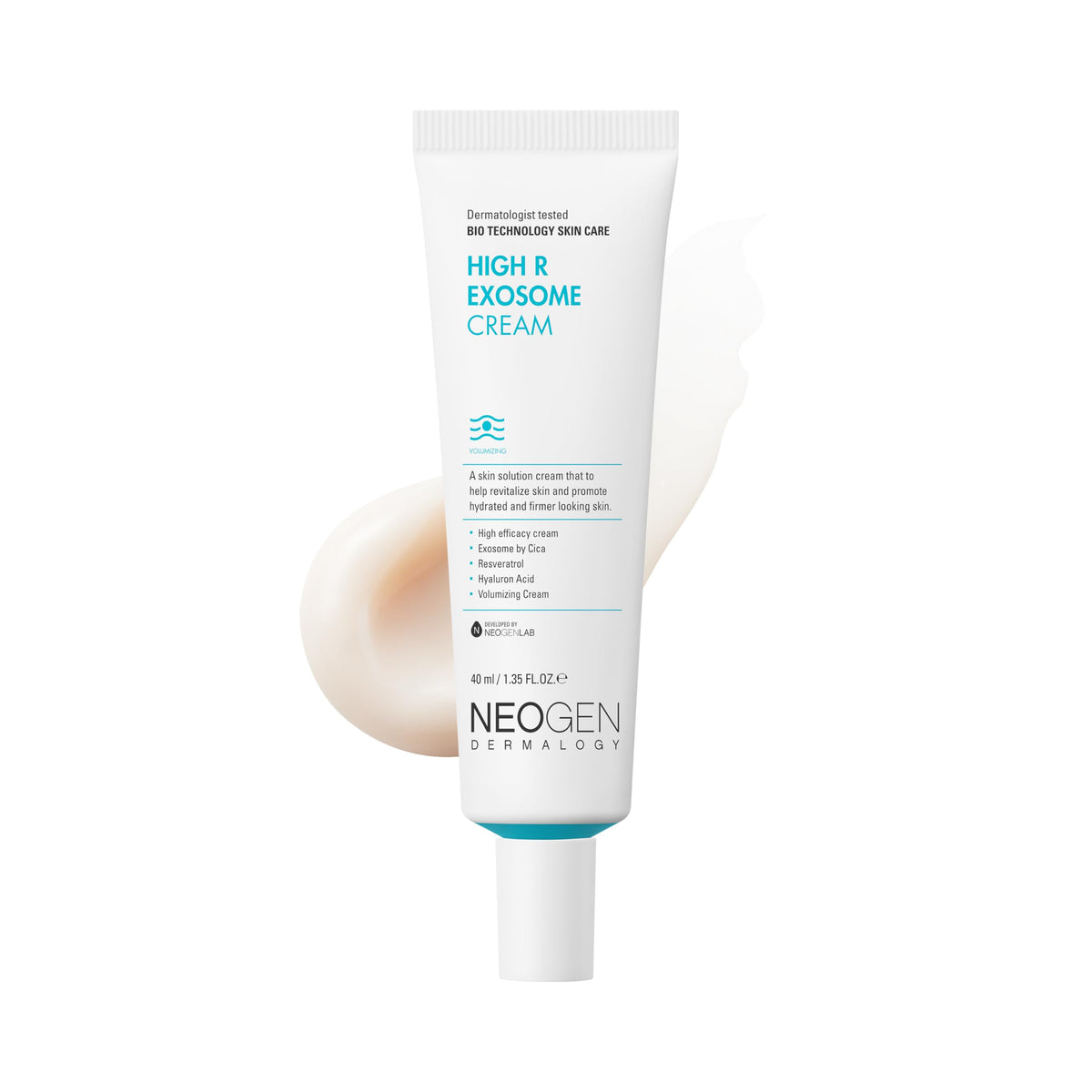 NEOGEN by DERMALOGY High R Exosome Cream bottle demonstrates rich hydration for radiant skin.