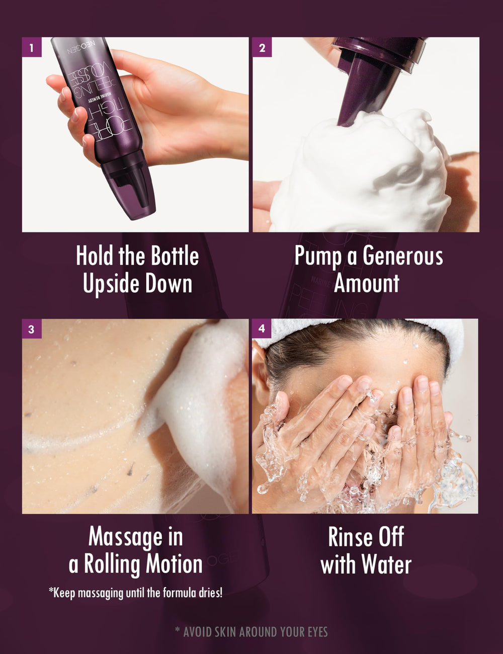 After-use glow shot suggests refreshed complexion after pore care routine.