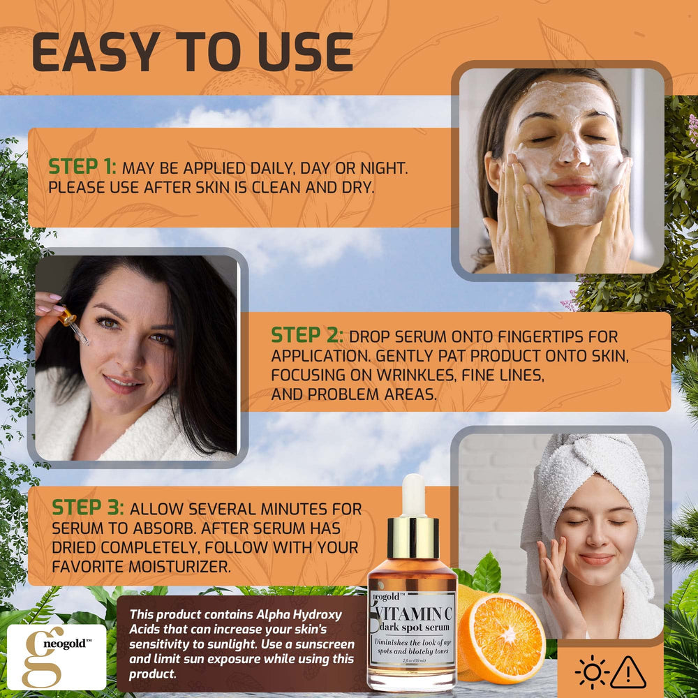 Neogold serum absorbs quickly for smooth, hydrated skin.