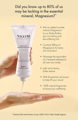 Neom Great Day butter texture close-up showing rich moisturization.