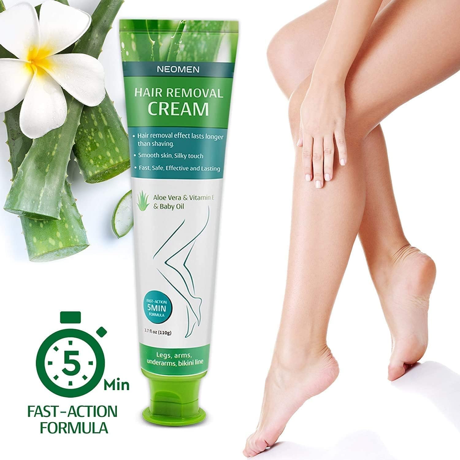 NEOMEN Hair Removal Cream with Aloe Vera for soothing moisture