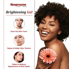 Neoprosone Brightening Gel spread on arm for body use and hydration.