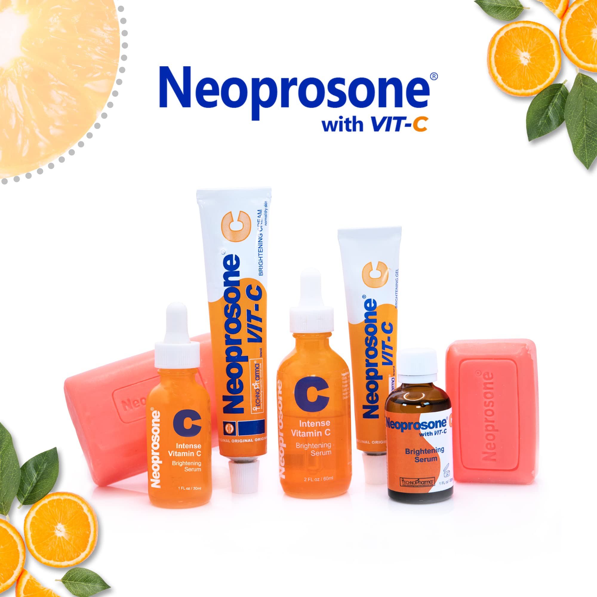 Neoprosone cream bottle with SPF 30 beside sunscreen.