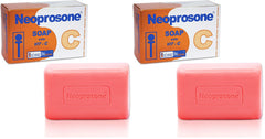 Neoprosone Skin Brightening Soap bar closeup for gentle cleansing and exfoliation.