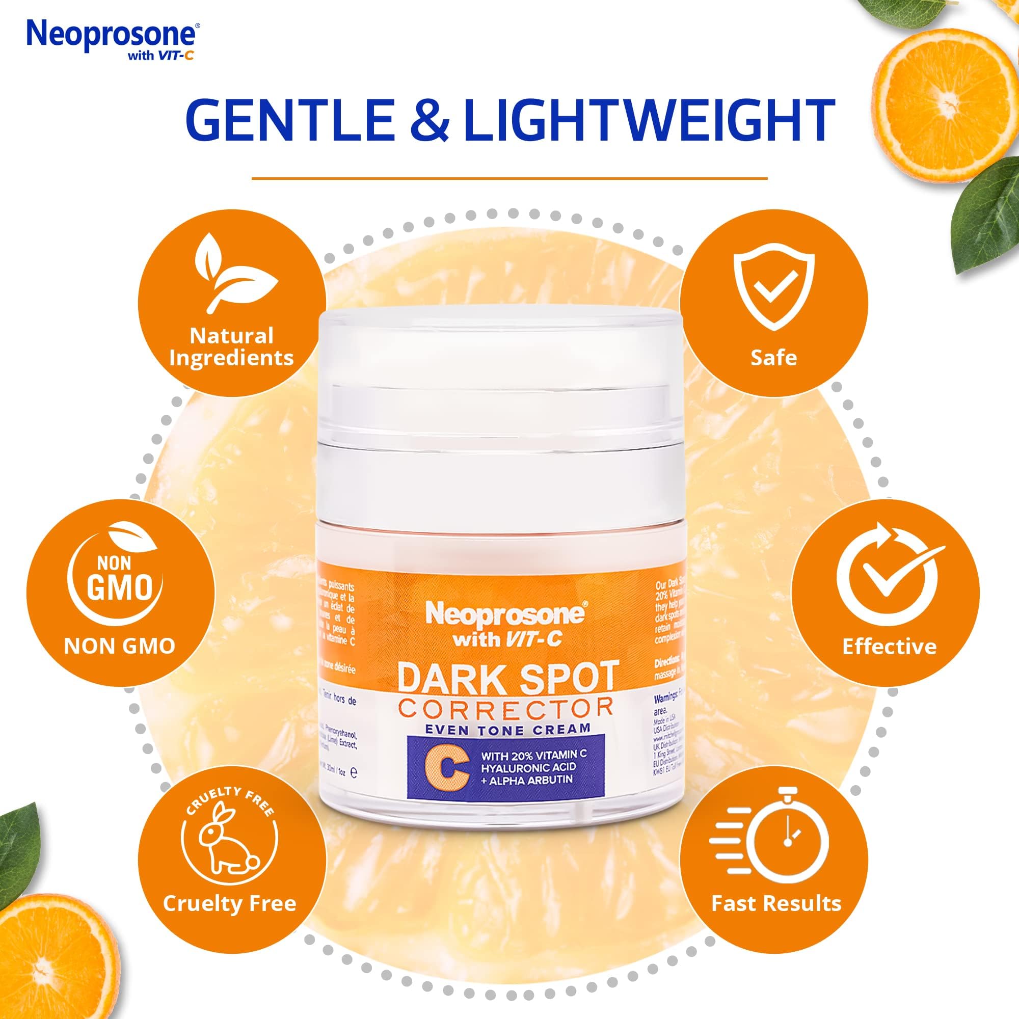 USA-made Neoprosone packaging conveys quality and trust