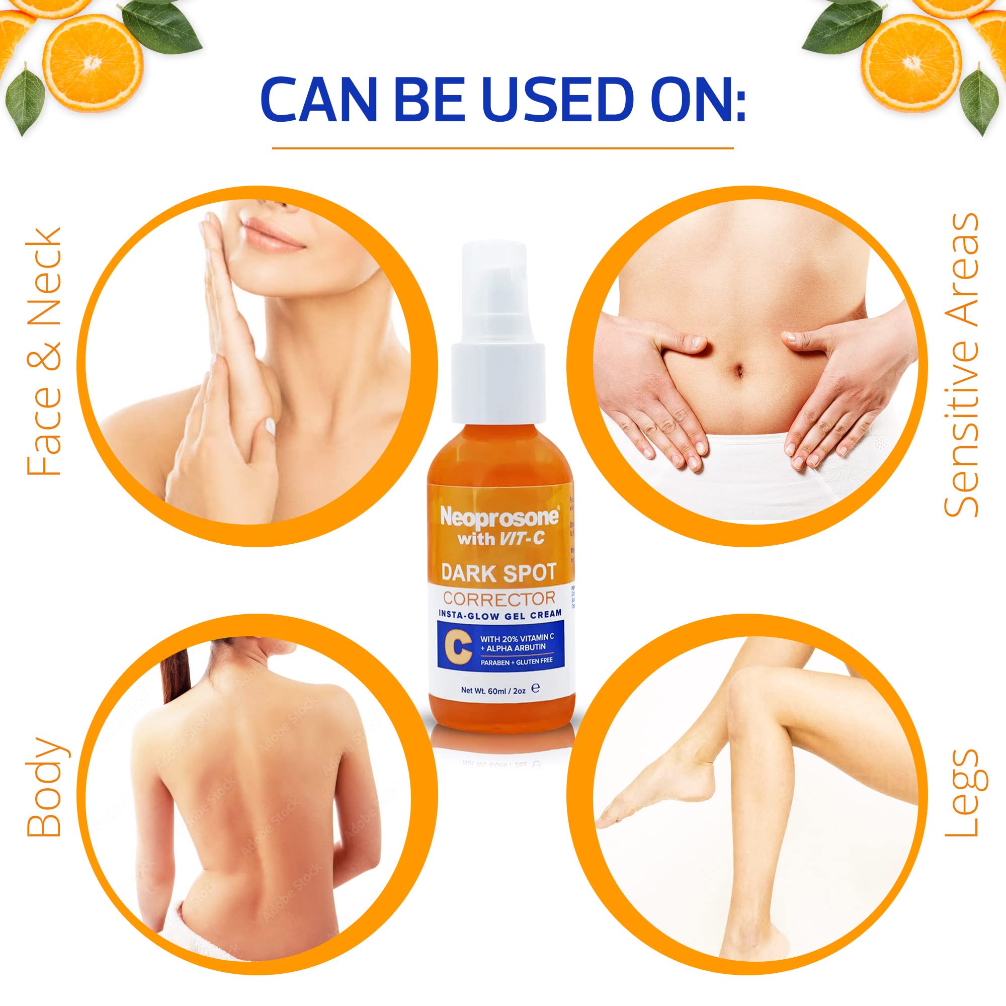 Neoprosone Vit C Dark Spot Corrector SPF reminder for daytime protection