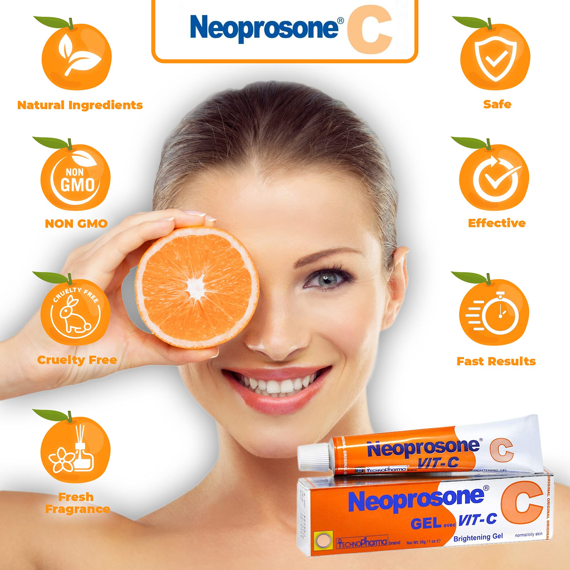 Nighttime application of Neoprosone Vitamin C Gel on the face