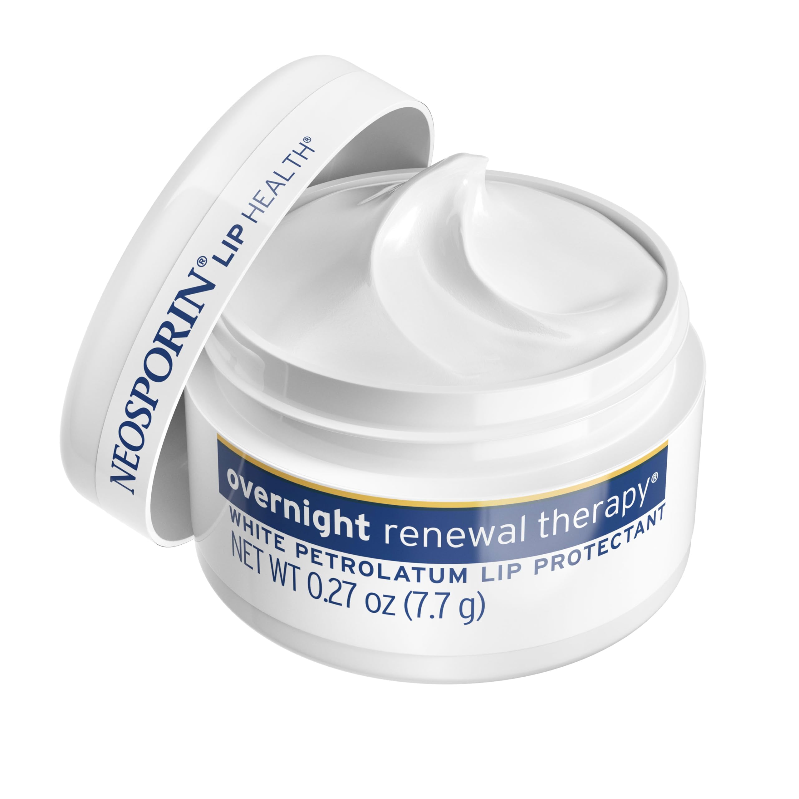 0.27 ounce Neosporin Lip Health tub ready for nightly use