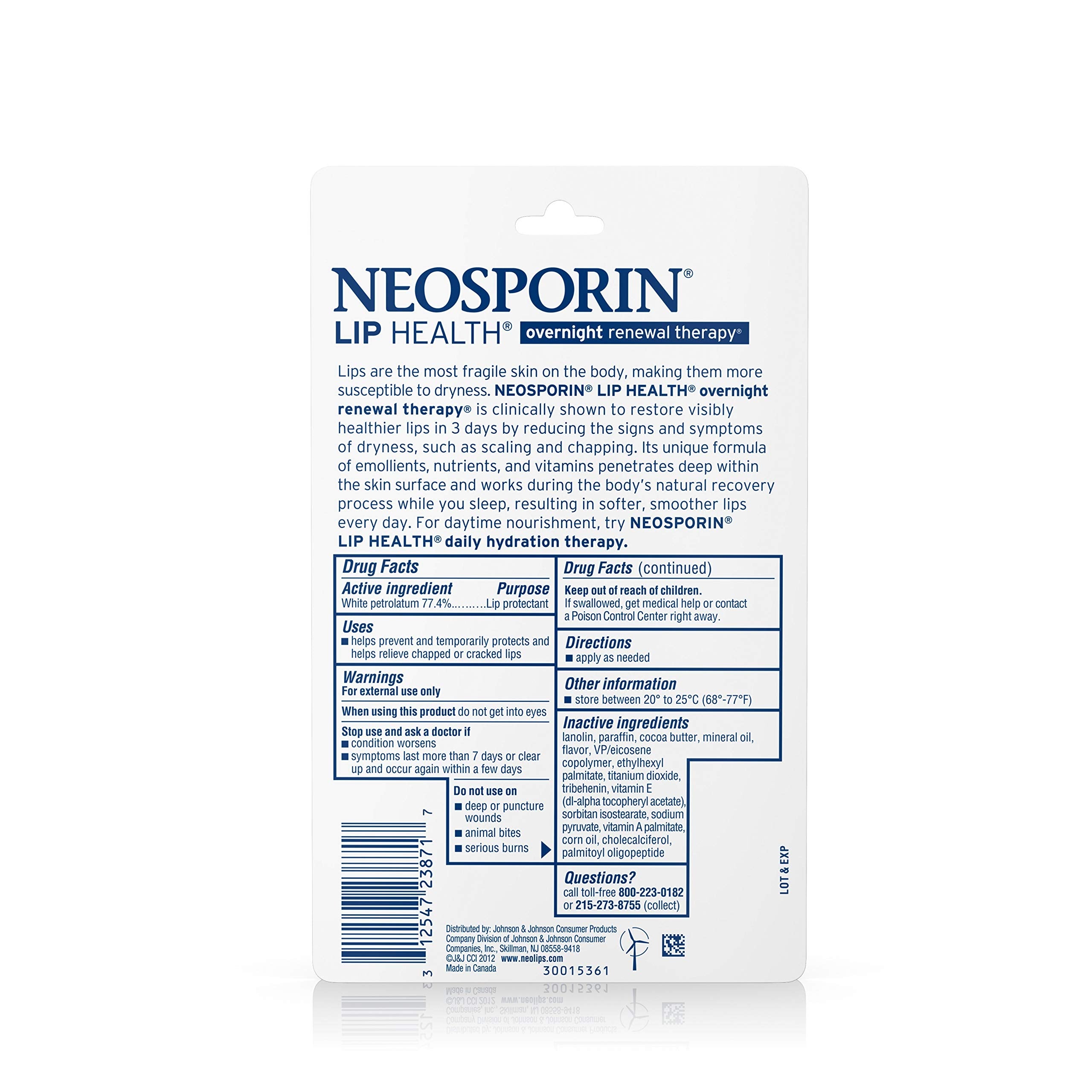 Illustration of antioxidants and lipids in Neosporin Lip Health formula.