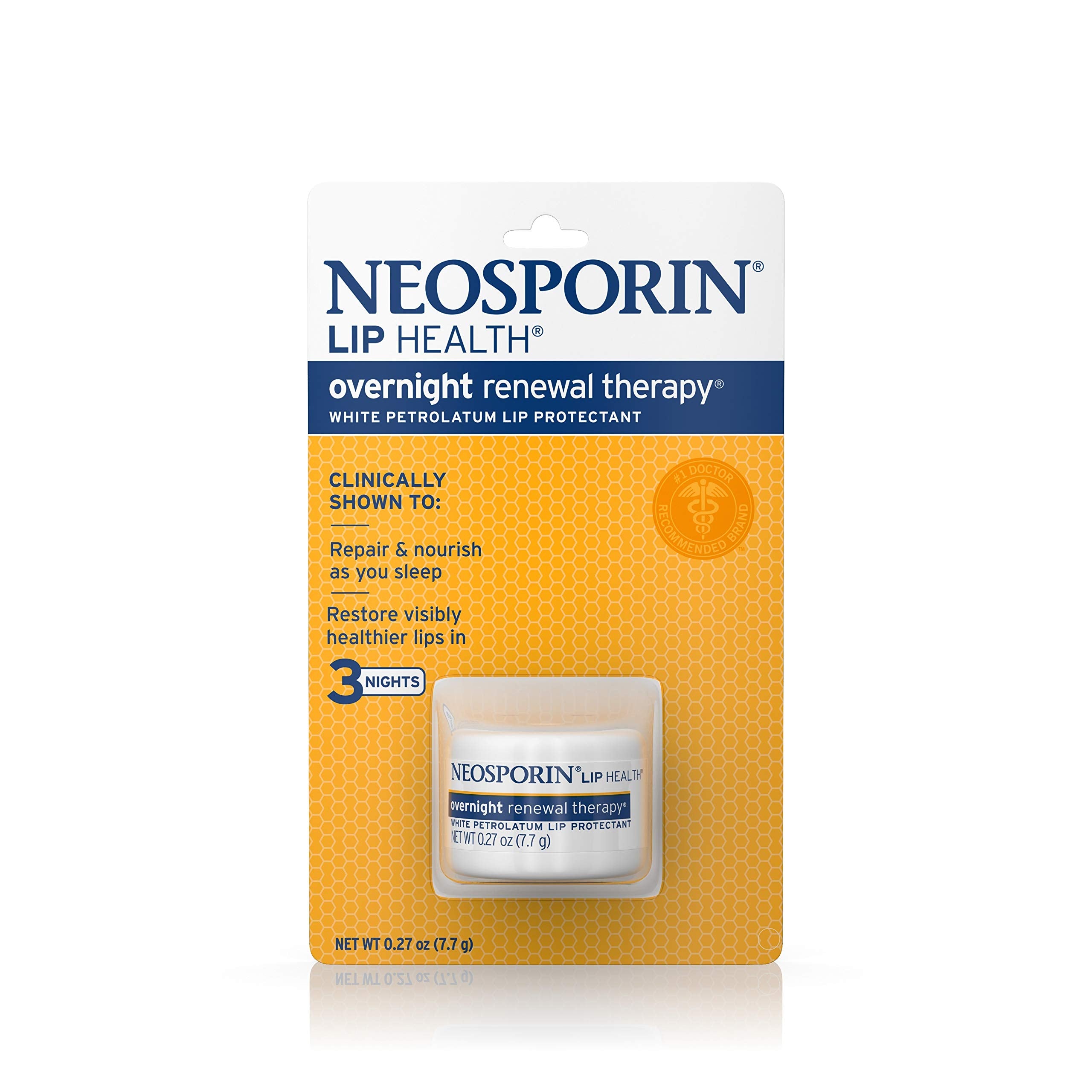Close-up of Neosporin Lip Health texture ready for overnight application.