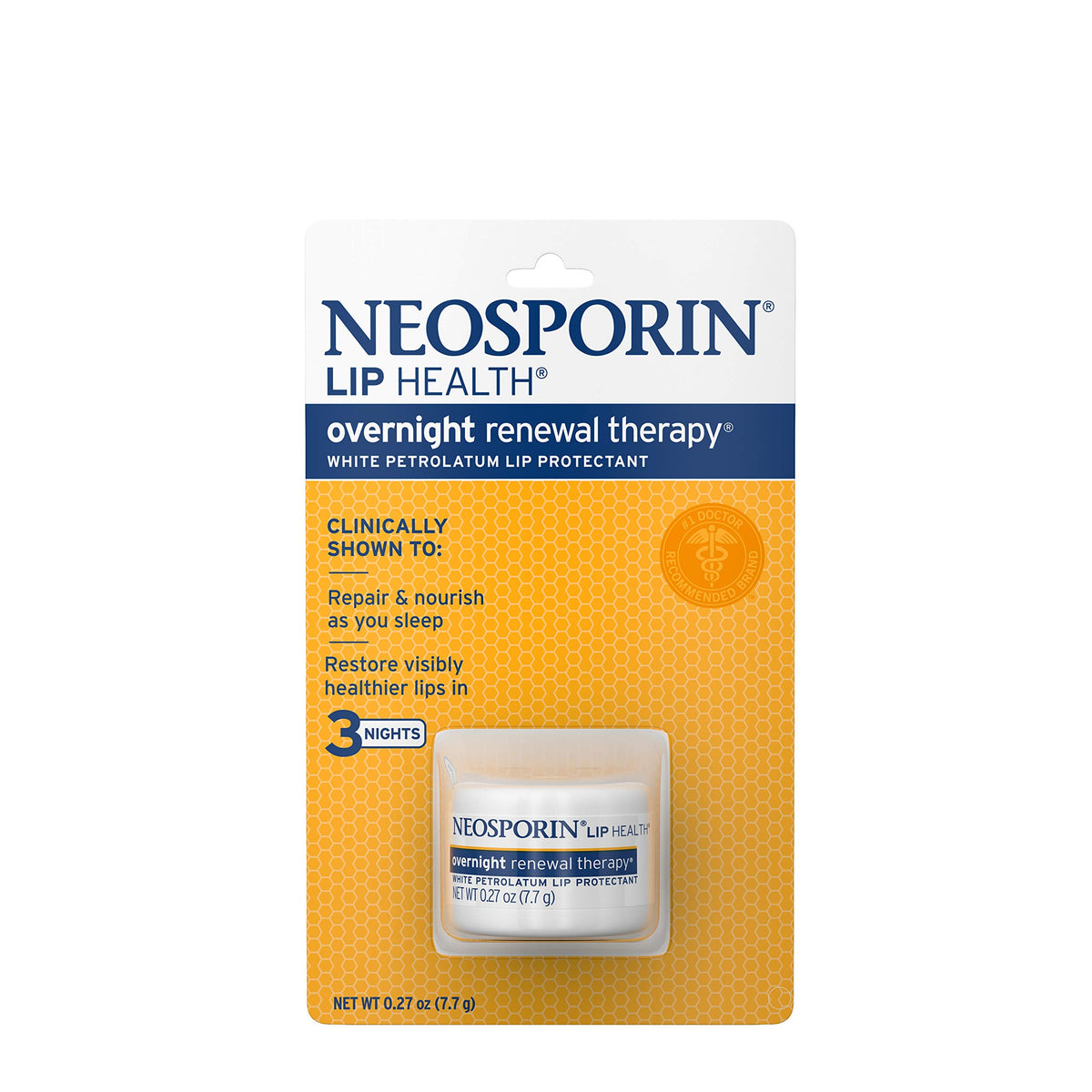 Neosporin Lip Health Overnight Renewal Tube glides on to nourish lips overnight