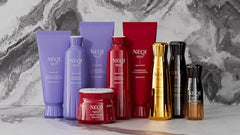 neqi Diamond Glass heat protection spray during styling for lasting softness.