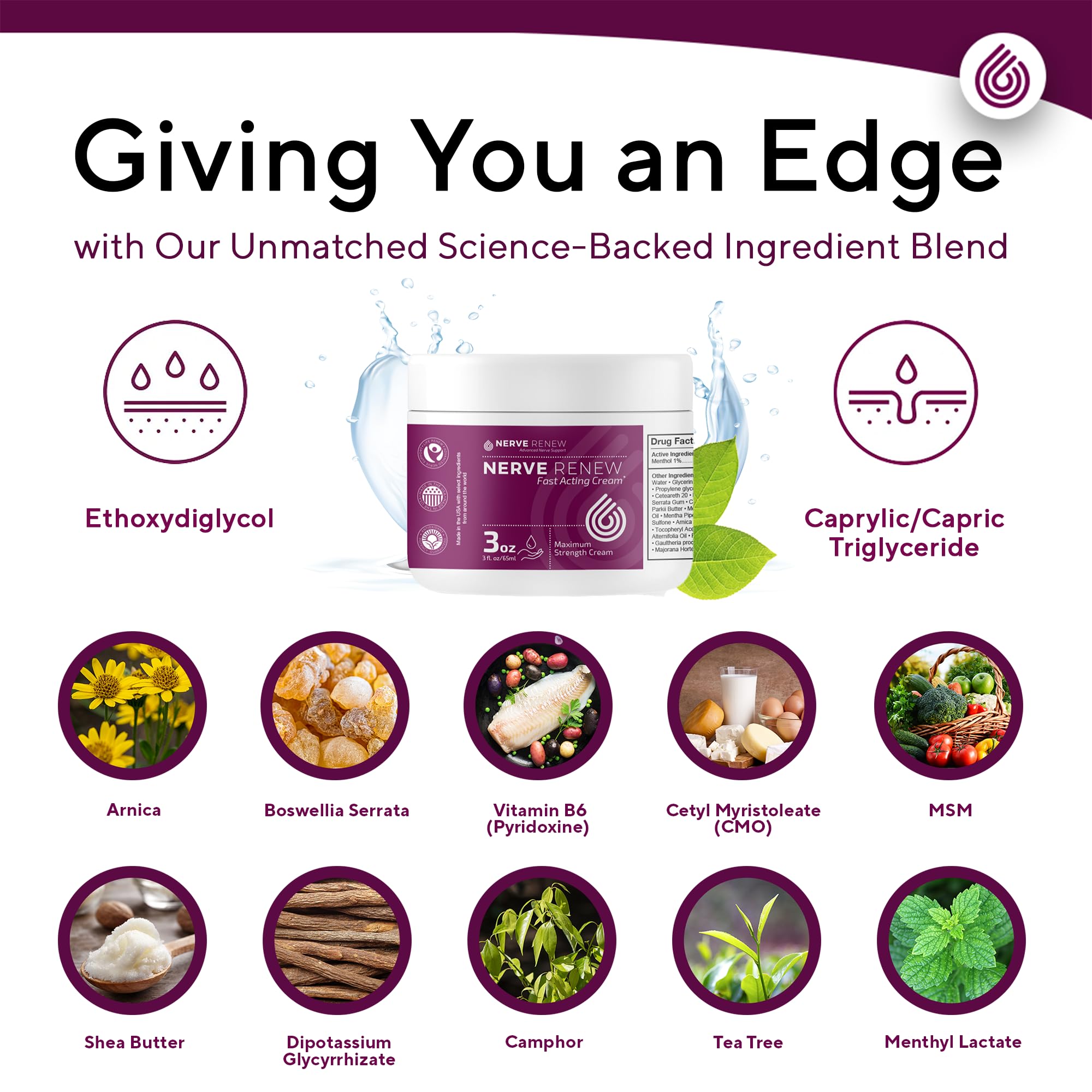 NERVE RENEW daytime-application demonstrates quick-use routine