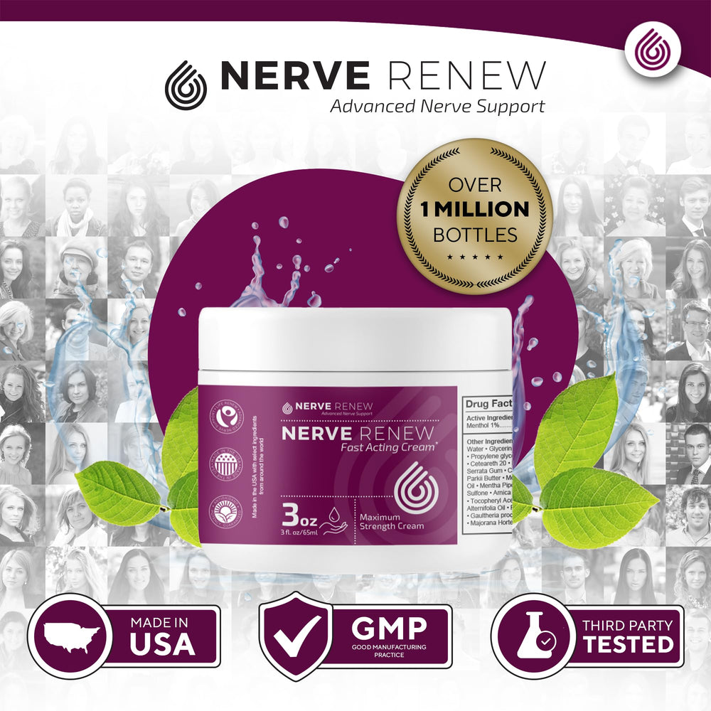 NERVE RENEW packaging-label showcasing box design and branding