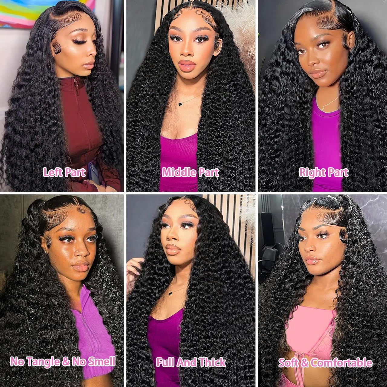 Nervoss deep-wave wig on model showing fullness and bounce.