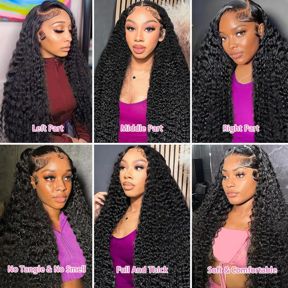 Nervoss deep-wave wig on model showing fullness and bounce.