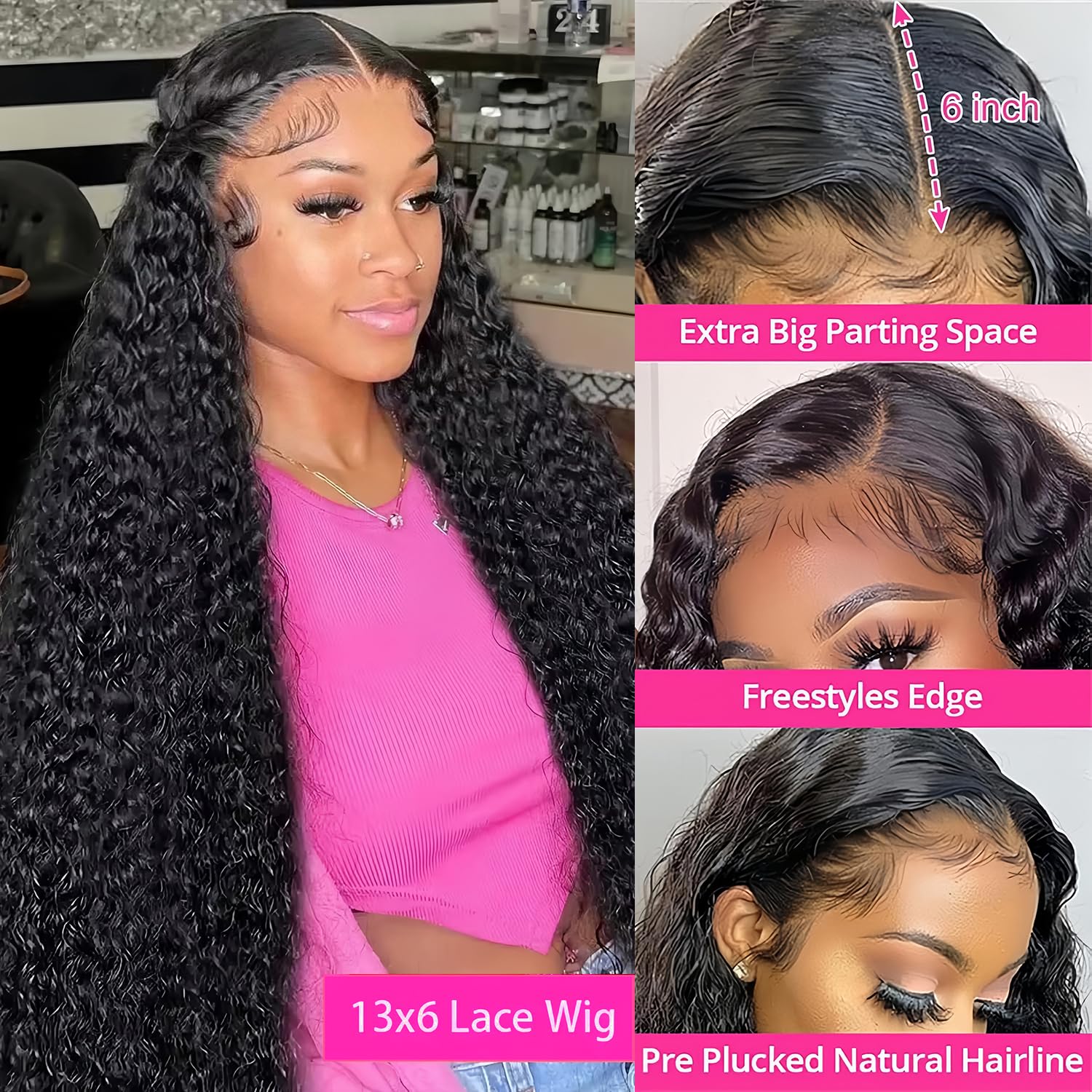 Nervoss pre-plucked baby hair detail creates natural hairline.