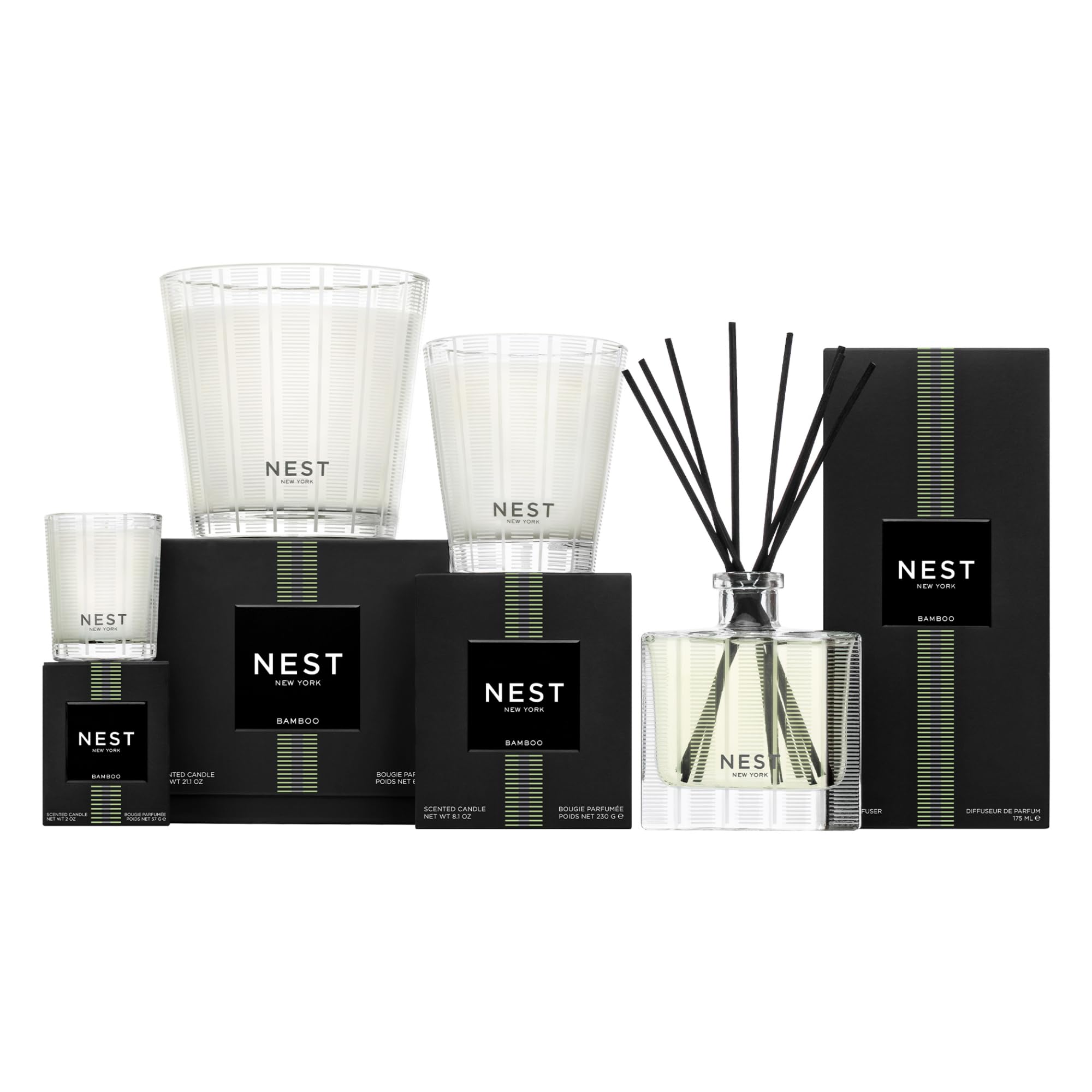NEST New York Bamboo ingredients hint at natural plant extracts for nourishment.