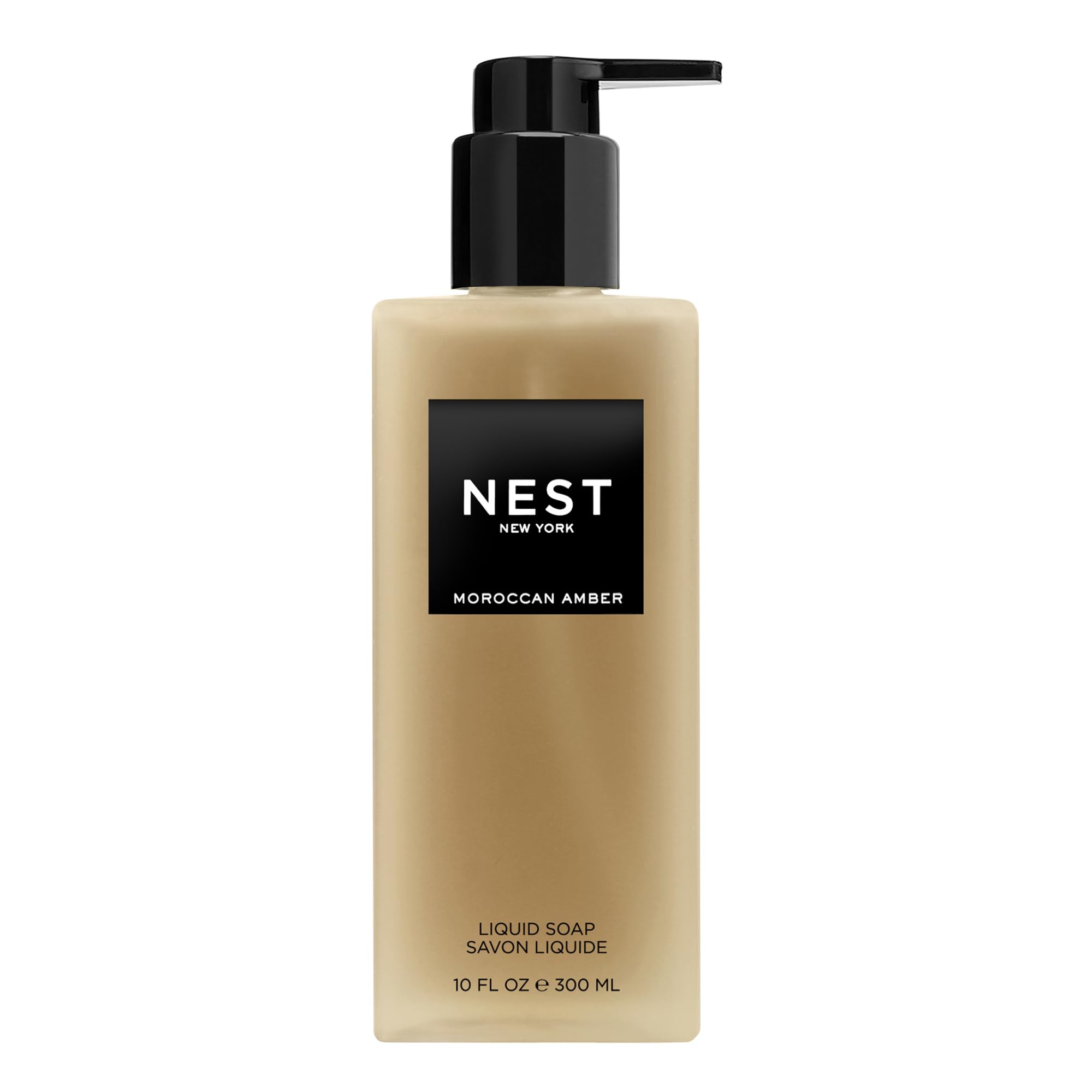 NEST New York Moroccan Amber liquid soap bottle for luxurious daily cleansing with rich aroma.