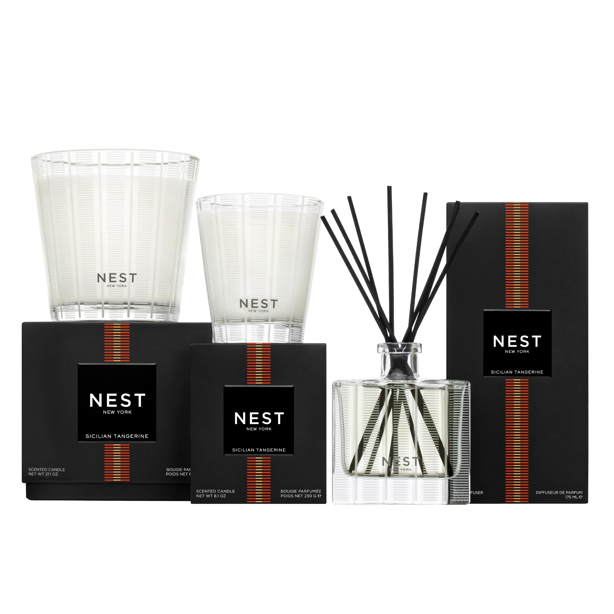 NEST New York Sicilian Tangerine bottle on bathroom shelf highlighting cruelty-free formula