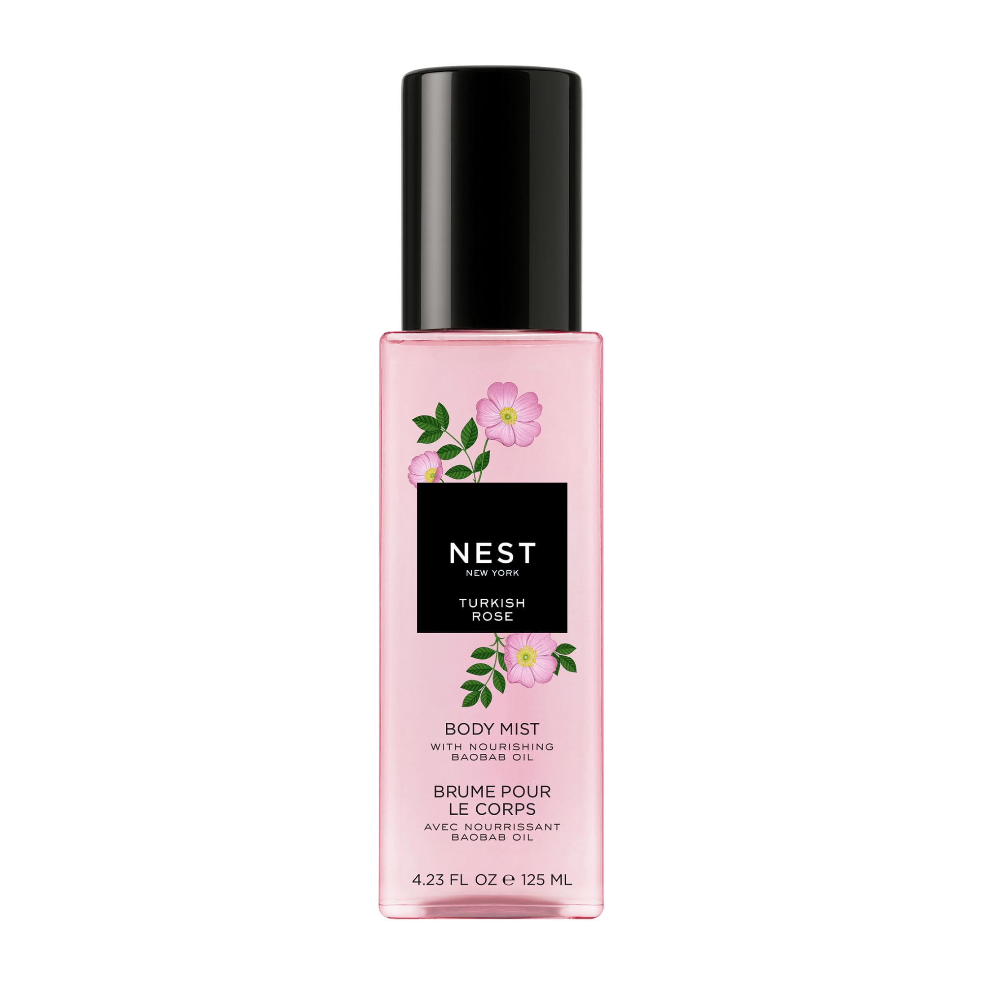 Nest New York Turkish Rose bottle pour showcases a luxe floral fragrance