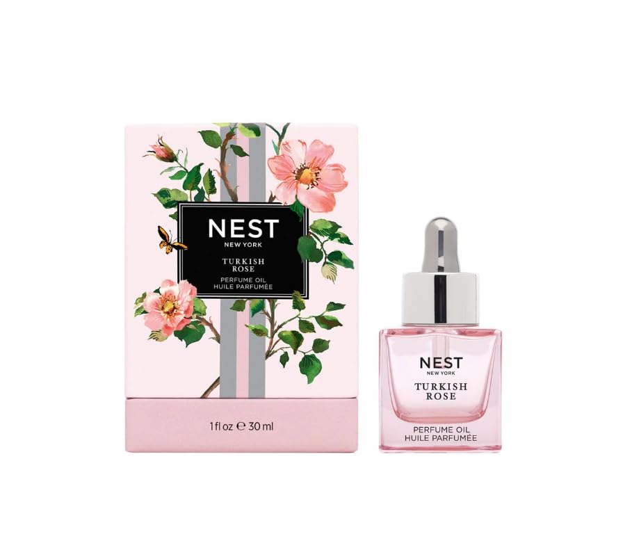 NEST New York Turkish Rose perfume oil bottle delivers radiant scent and customizable layering