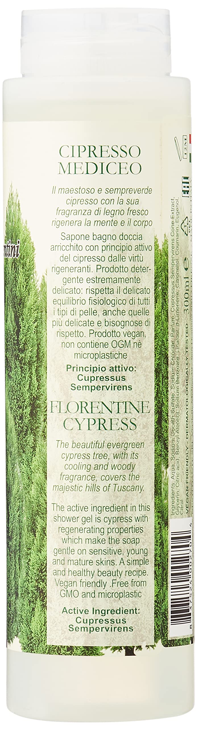 Nesti Dante Cypress Shower Gel rich lather for face and body cleansing