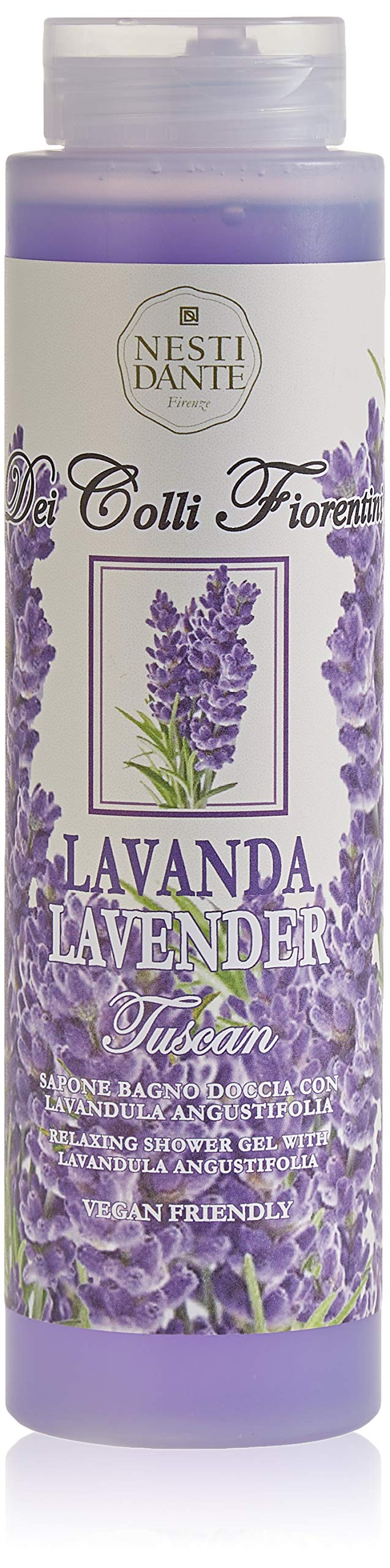 Nesti Dante dei Colli Lavanda Shower Gel bottle showcases a floral fragrance for refreshing cleanse.