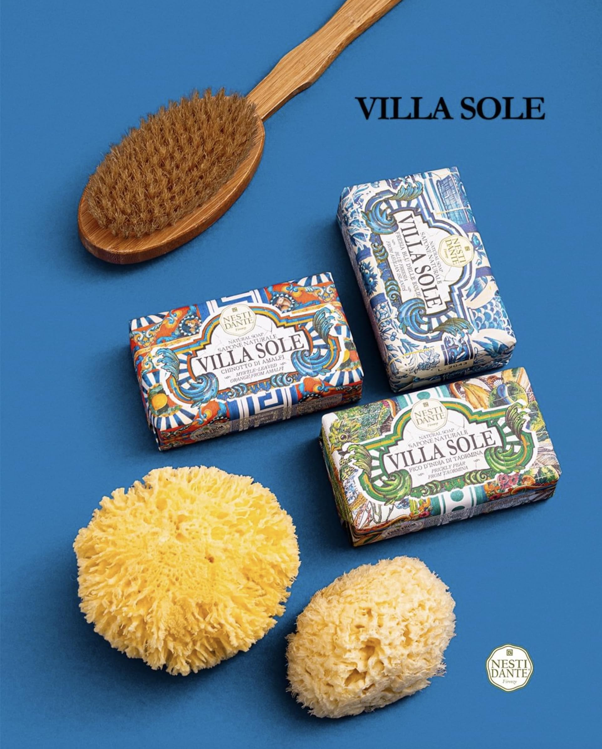 Nesti Dante Villa Sole Blue Freesia on display, island-inspired mood and scent