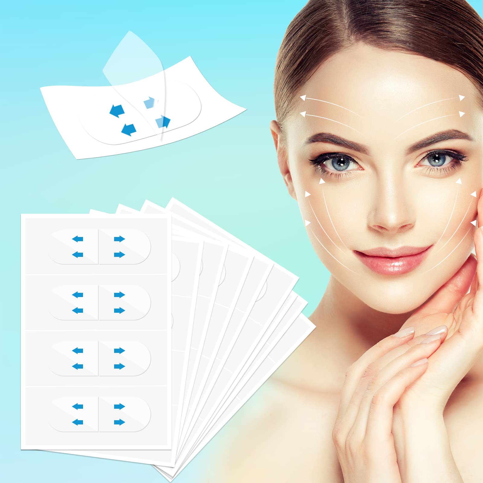 Netlkjonk neck lift tape invisibly smooths the neckline for defined silhouette.