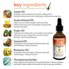 NetWurks Bonding Oil with 15 essential oils ready for use in routine care.