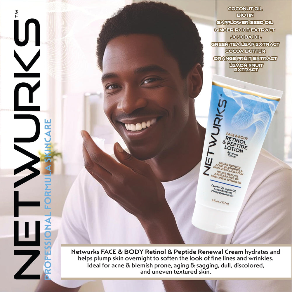 NetWurks ingredients coconut oil and cocoa butter nourish the skin