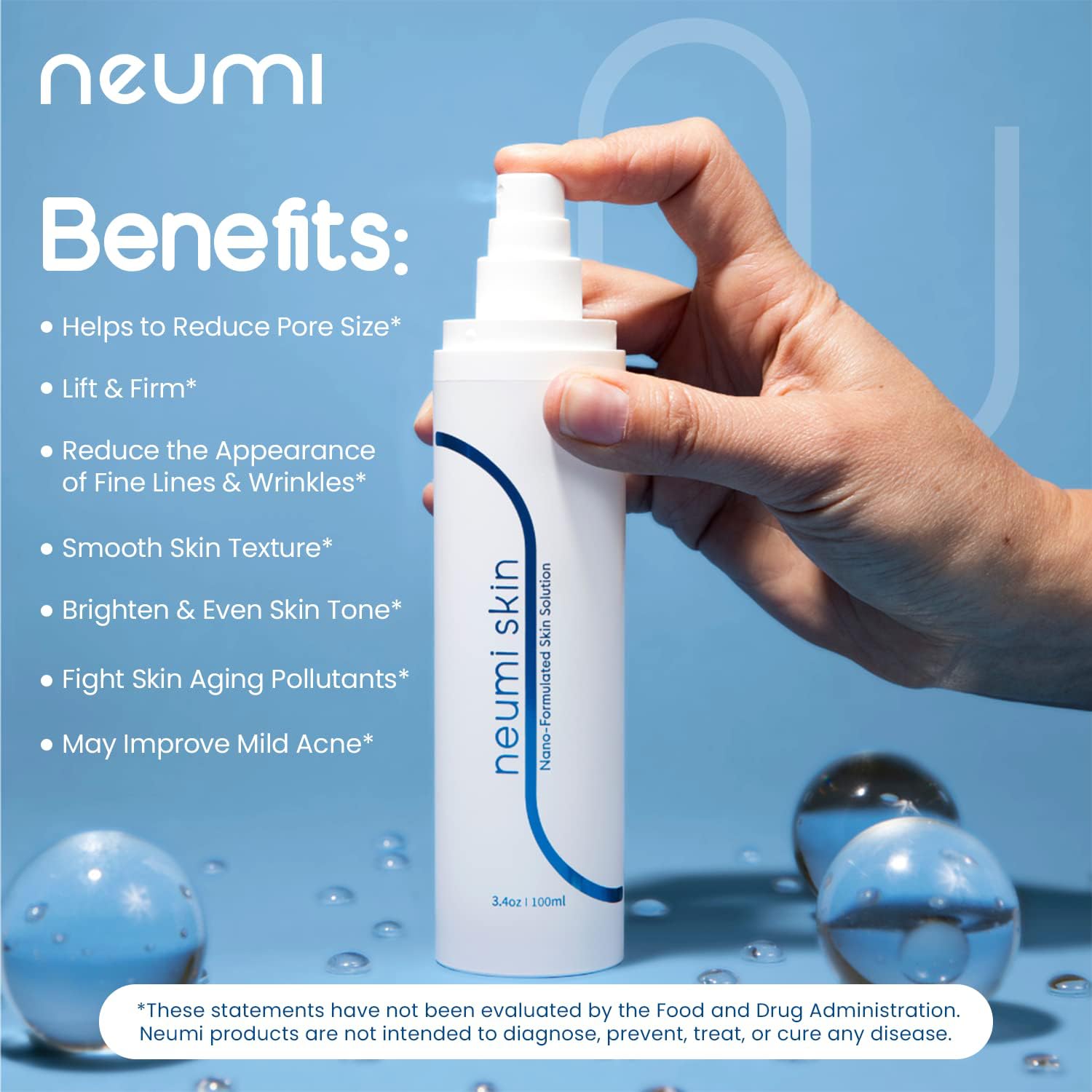 Neumi Skin collagen-brightening effect helps even skin tone.