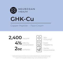 Neurogan GHK-Cu face cream sits on shelf for daily skincare routine.