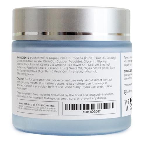 Neurogan GHK-Cu face cream texture closeup shows lightweight moisturizing feel.