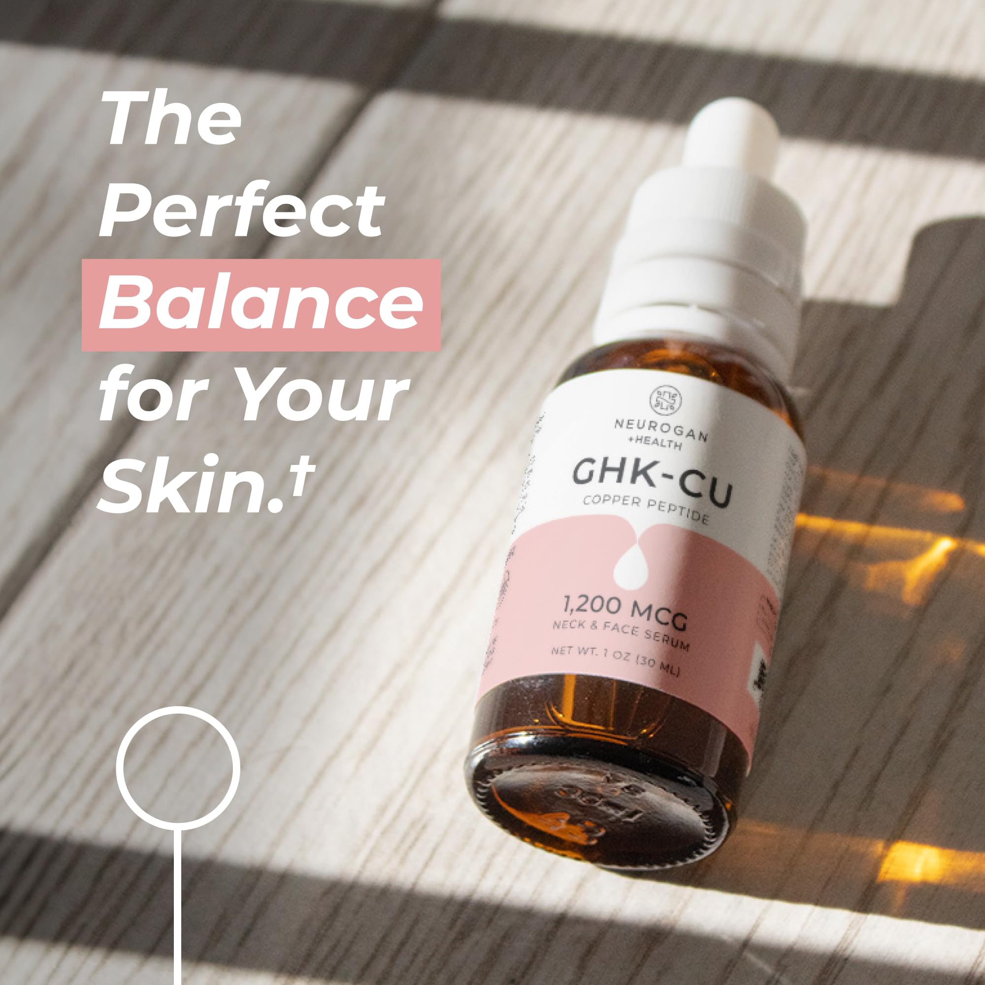 Neurogan GHK-Cu serum vanity scene for daily routine