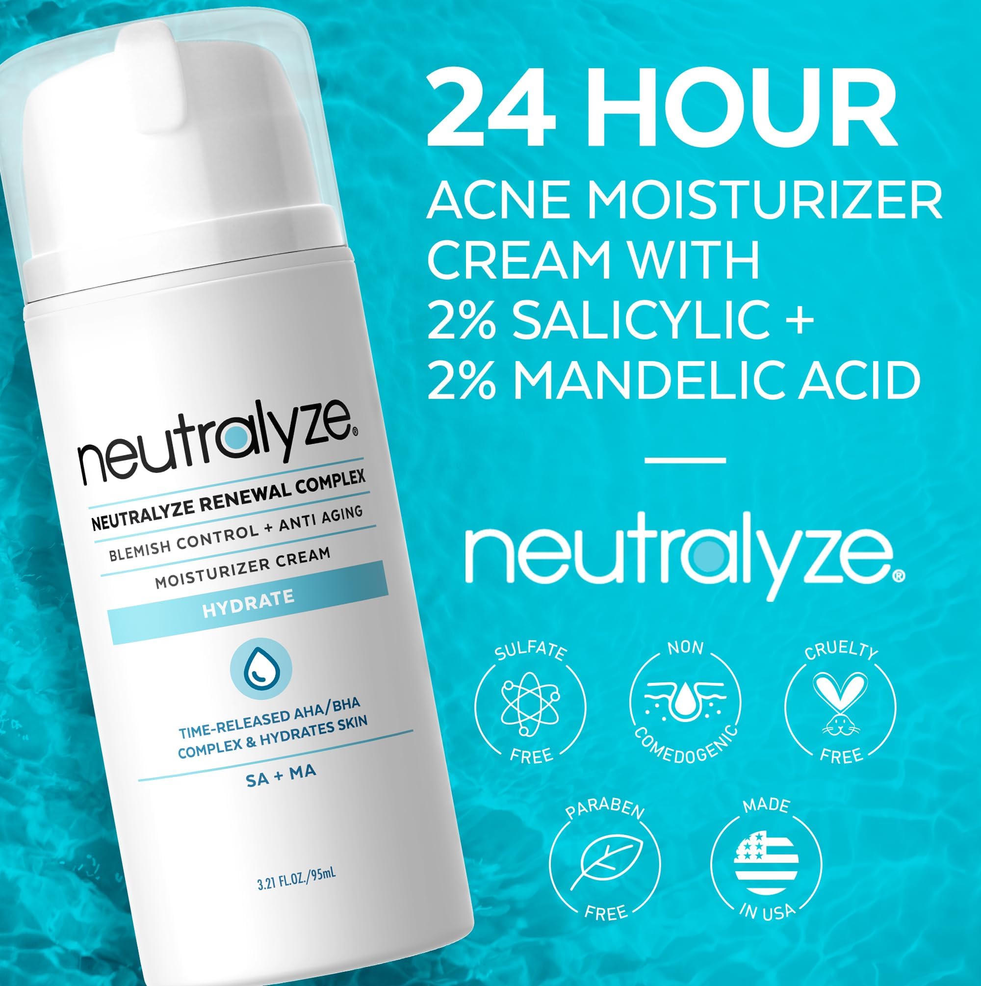 Neutralyze Renewal Complex being applied for a non-greasy, clean finish.