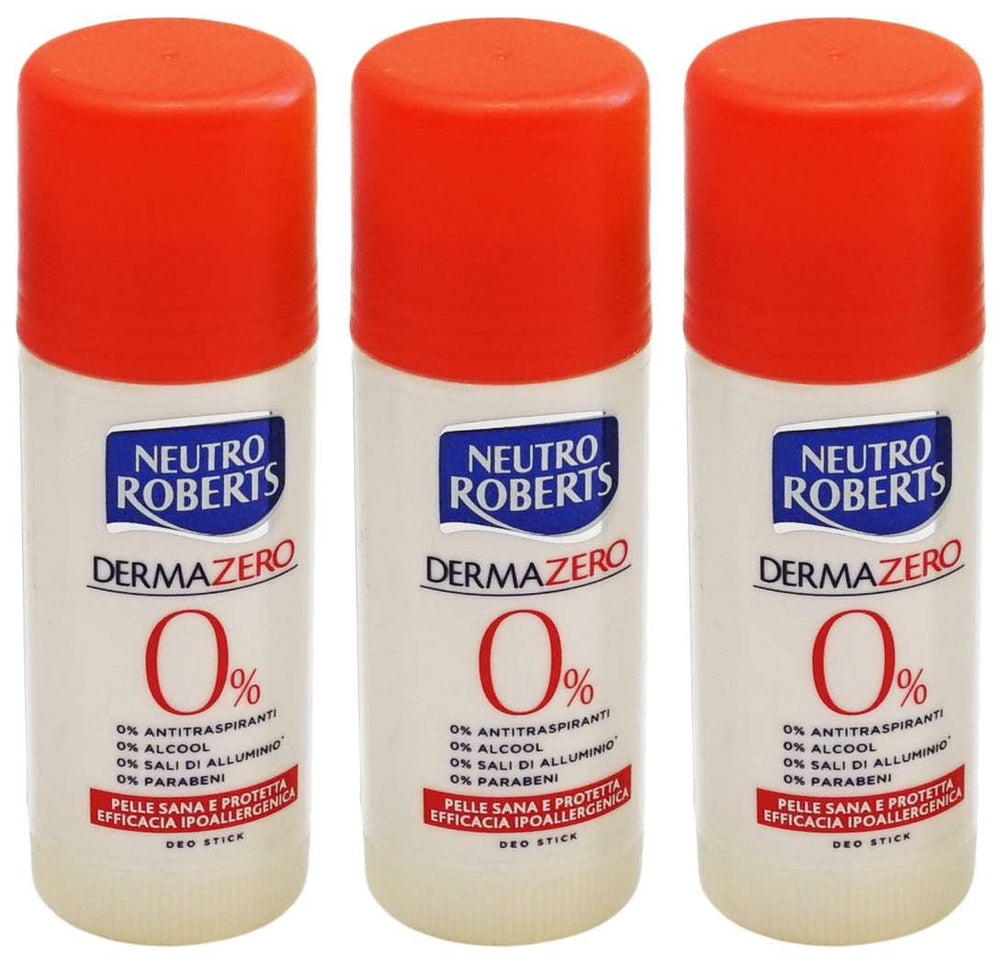 Neutro Roberts Dermazero deodorant stick pack-3 for everyday protection and skin comfort.