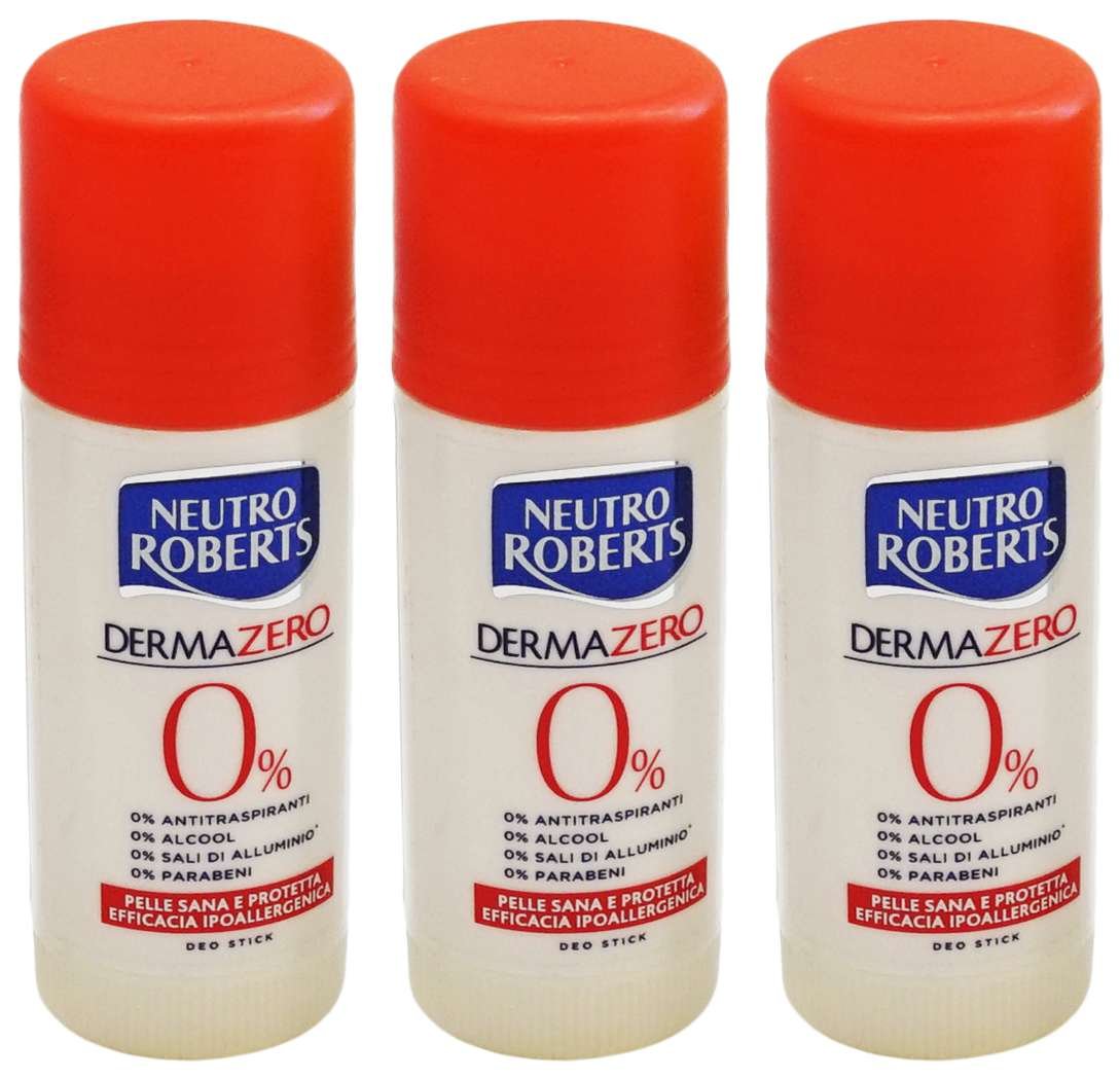 Neutro Roberts Dermazero deodorant stick pack-3 for everyday protection and skin comfort.
