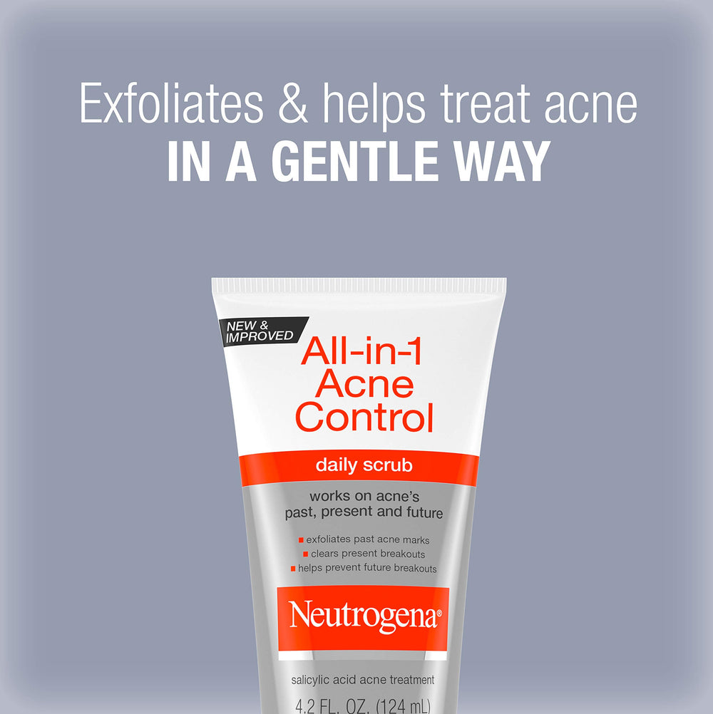Close-up of Neutrogena scrub texture ready for daily use.