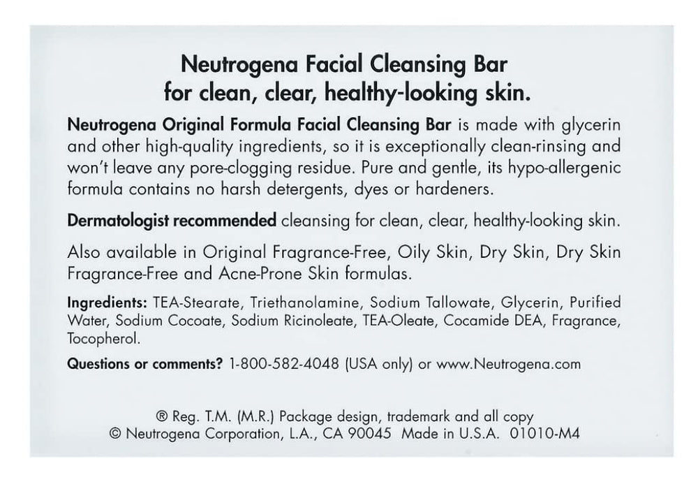 Close-up of Neutrogena bar lather showing gentle cleansing without residue.